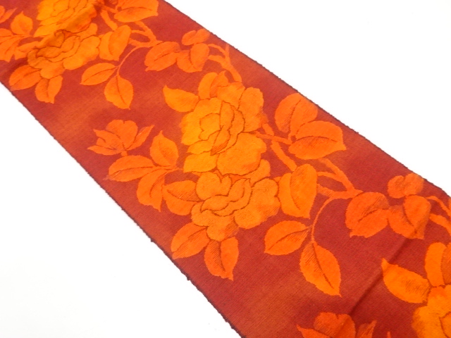 JAPANESE NAGOYA OBI / WOVEN ROSE